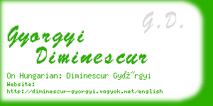 gyorgyi diminescur business card